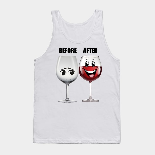 Wine Lovers Funny Gift Tank Top by Merchweaver